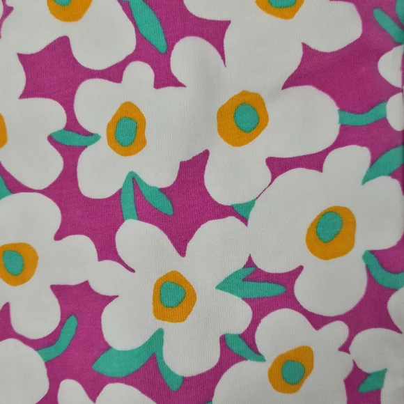 Hanna Anderson Floral Pocket Dress | Pink Retro‎ Daisy Cotton Twirl Dress Sz 10 - Picture 7 of 10